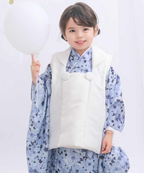 KYOETSU（キョウエツ）の「被布セット 二部式 セパレート 三歳 4点セット くすみ (  着物 + 被布 + 伊達衿 + 巾着 )（着物・キッズ・ブラック系その他/イエロー系その他/ピンク系その他/レッド系その他/ピンク系その他2/ピンク系その他3/レッド系その他2/ブルー系その他/その他1/その他2/その他3/その他6/その他4/その他5・90-100cm）」の12枚目の写真