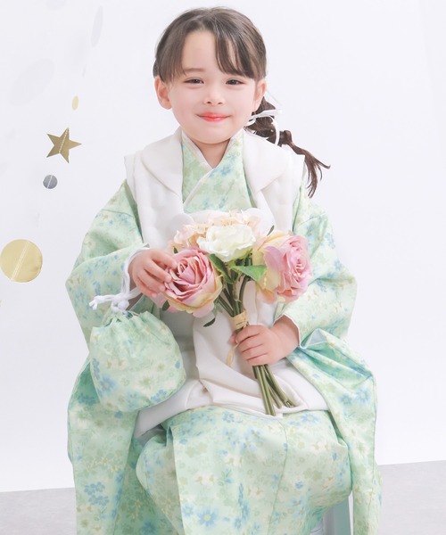 KYOETSU（キョウエツ）の「被布セット 二部式 セパレート 三歳 4点セット くすみ (  着物 + 被布 + 伊達衿 + 巾着 )（着物・キッズ・ブラック系その他/イエロー系その他/ピンク系その他/レッド系その他/ピンク系その他2/ピンク系その他3/レッド系その他2/ブルー系その他/その他1/その他2/その他3/その他6/その他4/その他5・90-100cm）」の21枚目の写真