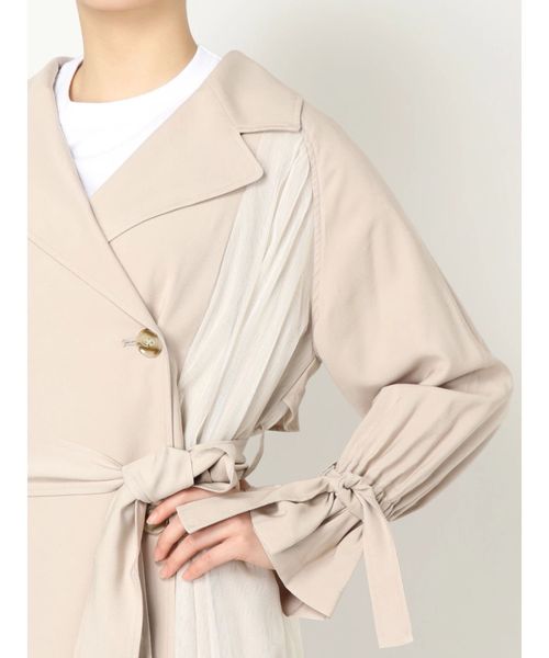 MERCURYDUO(マーキュリーデュオ)の「チュールドッキングトレンチコート(トレンチコート・レディース・ベージュ/キャメル・SMALL/MEDIUM)」の19枚目の写真