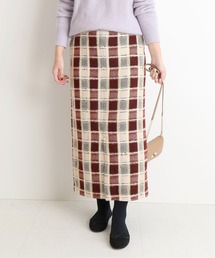【 CLASSY. Closet×SLOBE 】チェックタイトミモレスカート◆