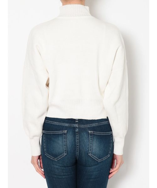 GYDA（ジェイダ）の「NEEDTHIRDタートルショートニットTOPS（ニット/セーター・レディース・オフホワイト/チャコールグレー/ベージュ/ブラック・FREE）」の16枚目の写真