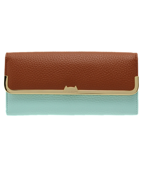 tsumori chisato CARRY（ツモリチサトキャリー）の「シュリンクコンビ　長財布（財布・レディース・ベージュ/イエロー/オレンジ/ピンク/ブラウン/レッド/グリーン/ゴールド/パープル・FREE）」の2枚目の写真