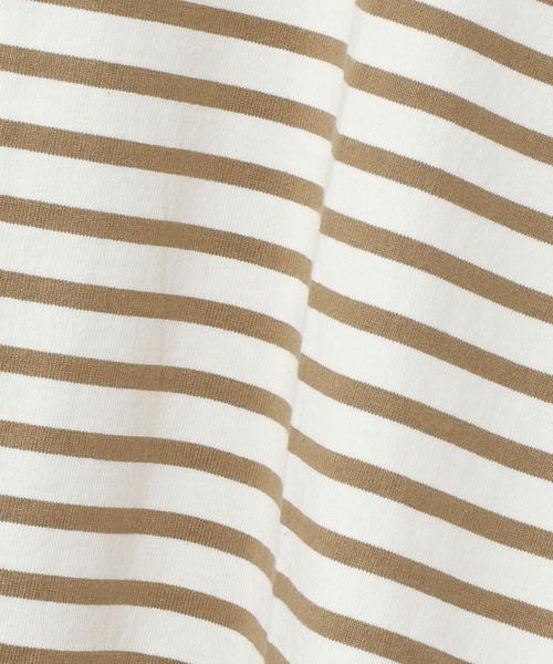 coen（コーエン）の「ボーダーボートネックTシャツ（Tシャツ/カットソー・メンズ・ベージュ/ケリー・MEDIUM/X-LARGE/LARGE/SMALL）」の9枚目の写真