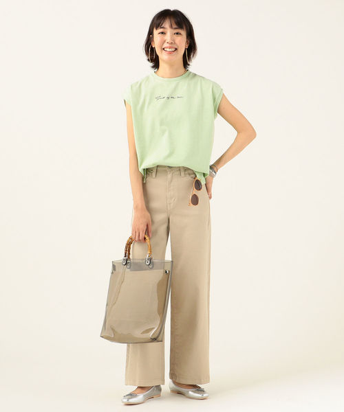 SOMETHING（サムシング）の「SOMETHING:LISAワイドパンツ◇（その他パンツ・レディース・ベージュ/オフホワイト・92/94/93）」の5枚目の写真