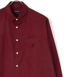 KANGOL/カンゴール コットン 無地 ストライプ レギュラーカラーシャツ