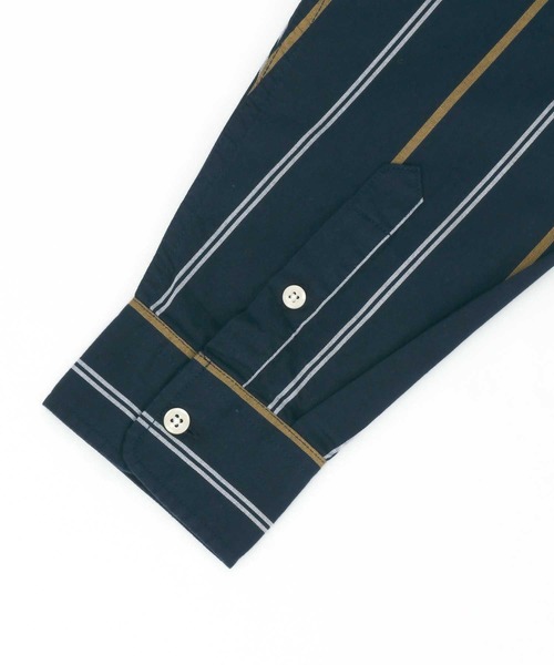 KANGOL(カンゴール)の「KANGOL/カンゴール コットン 無地 ストライプ レギュラーカラーシャツ(シャツ/ブラウス・メンズ・ホワイト/ネイビー/ベージュ/ブルー系その他/ベージュ系その他/ホワイト系その他/ワイン/ブラウン系その他/ブラック・M/L/XL)」の11枚目の写真