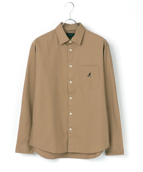 KANGOL(カンゴール)の「KANGOL/カンゴール コットン 無地 ストライプ レギュラーカラーシャツ(シャツ/ブラウス・メンズ・ホワイト/ネイビー/ベージュ/ブルー系その他/ベージュ系その他/ホワイト系その他/ワイン/ブラウン系その他/ブラック・M/L/XL)」の13枚目の写真