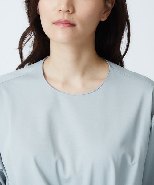 qualite(カリテ)の「ウエストクロスプルオーバー(Tシャツ/カットソー・レディース・ホワイト/ブラウン/ブルー系その他2/ホワイト系その他・フリー)」の10枚目の写真