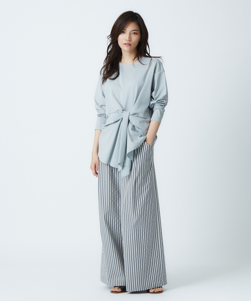 qualite(カリテ)の「ウエストクロスプルオーバー(Tシャツ/カットソー・レディース・ホワイト/ブラウン/ブルー系その他2/ホワイト系その他・フリー)」の16枚目の写真