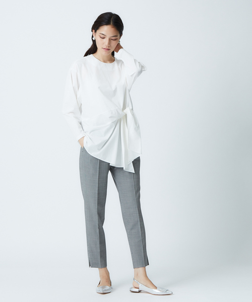 qualite(カリテ)の「ウエストクロスプルオーバー(Tシャツ/カットソー・レディース・ホワイト/ブラウン/ブルー系その他2/ホワイト系その他・フリー)」の19枚目の写真
