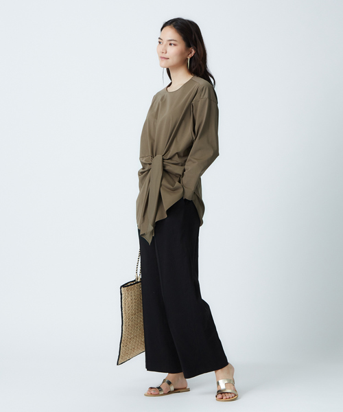 qualite(カリテ)の「ウエストクロスプルオーバー(Tシャツ/カットソー・レディース・ホワイト/ブラウン/ブルー系その他2/ホワイト系その他・フリー)」の22枚目の写真
