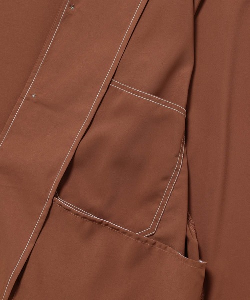 JUNRED(ジュンレッド)の「ポリツイルオーバーステッチシャツ(シャツ/ブラウス・メンズ・ブラウン/ブラック/ベージュ・M/L/LL)」の13枚目の写真