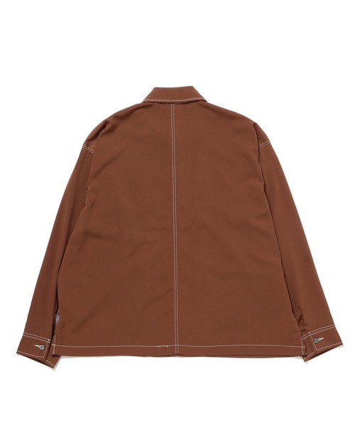 JUNRED(ジュンレッド)の「ポリツイルオーバーステッチシャツ(シャツ/ブラウス・メンズ・ブラウン/ブラック/ベージュ・M/L/LL)」の11枚目の写真
