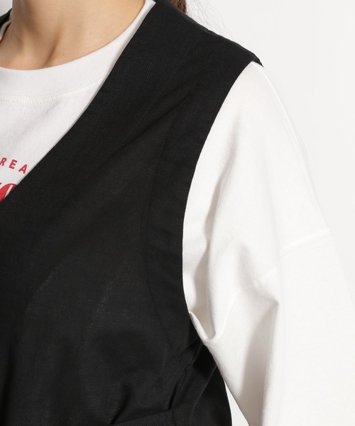 niko and...(ニコアンド)の「麻混タイロッケンベスト(ベスト・レディース・ブラック/ブラウン/オリーブ・MEDIUM/LARGE)」の11枚目の写真