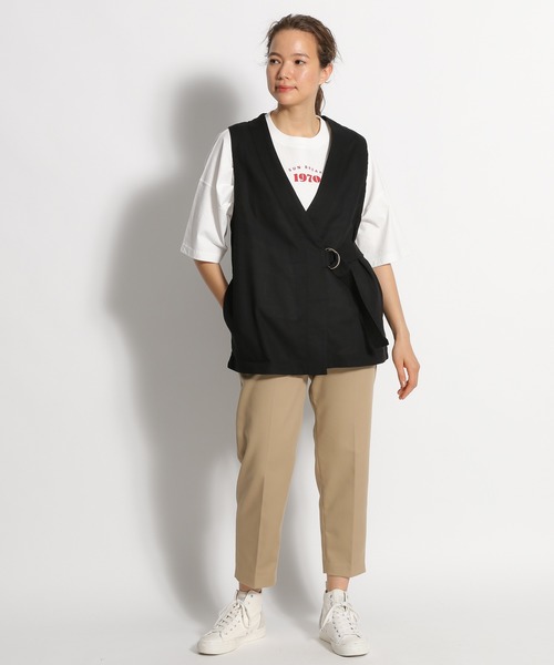 niko and...(ニコアンド)の「麻混タイロッケンベスト(ベスト・レディース・ブラック/ブラウン/オリーブ・MEDIUM/LARGE)」の4枚目の写真