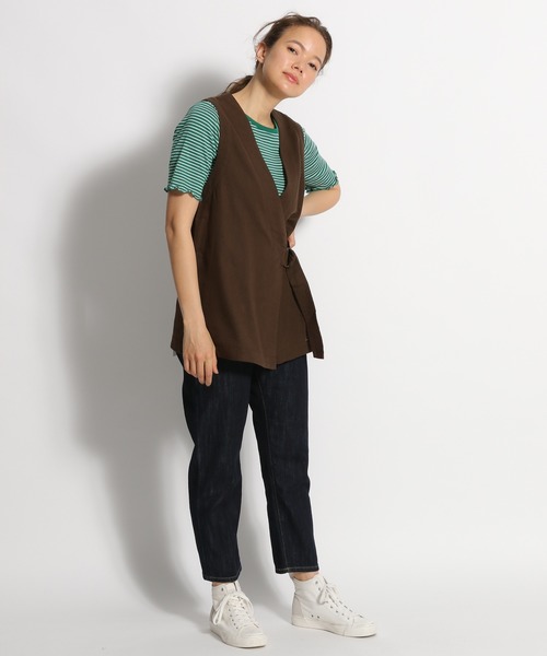 niko and...(ニコアンド)の「麻混タイロッケンベスト(ベスト・レディース・ブラック/ブラウン/オリーブ・MEDIUM/LARGE)」の5枚目の写真