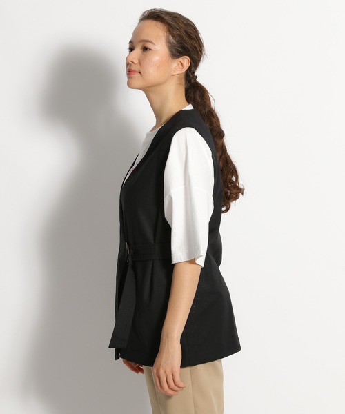 niko and...(ニコアンド)の「麻混タイロッケンベスト(ベスト・レディース・ブラック/ブラウン/オリーブ・MEDIUM/LARGE)」の8枚目の写真