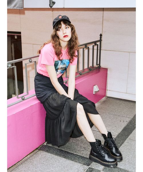 jouetie（ジュエティ）の「フロントボタンシースルースカート（スカート・レディース・アイボリー/ブラック/ミント/ブルー・MEDIUM）」の9枚目の写真