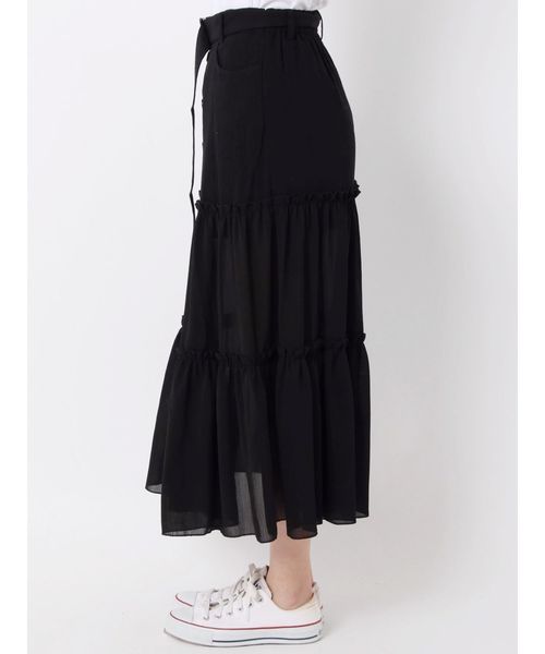 jouetie（ジュエティ）の「フロントボタンシースルースカート（スカート・レディース・アイボリー/ブラック/ミント/ブルー・MEDIUM）」の16枚目の写真