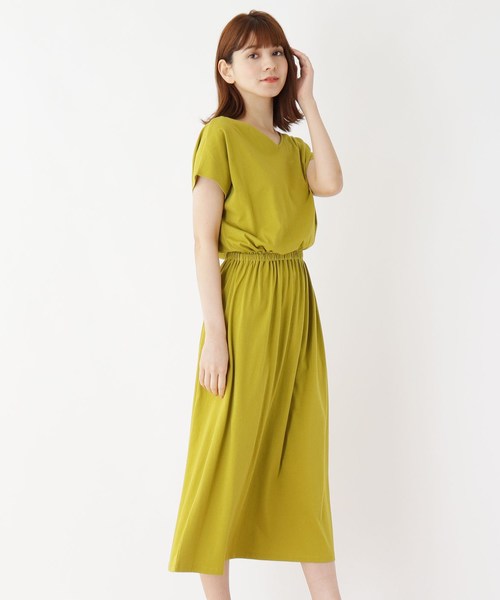 セール Web限定 Llサイズあり Vネックカットソーワンピース ワンピース Pink Adobe ピンクアドベ のファッション通販 Zozotown