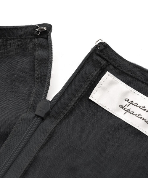 apartment department（アパートメントデパートメント）の「リネンワイドスリーブ フレアワンピース（ワンピース・レディース・マルーン/モスグリーン/ブラック/キャメル/グレイッシュブルー/セージグリーン/アッシュグレー/ロイヤルブルー/グリーン系その他・フリー）」の14枚目の写真