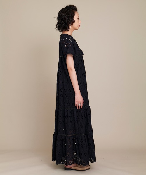 KOH.style（コースタイル）の「総レースティアードワンピース（ワンピース・レディース・オフホワイト/ブラック・FREE）」の19枚目の写真