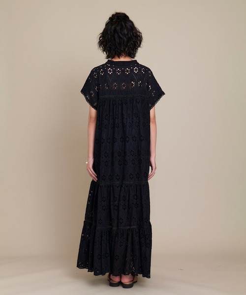 KOH.style（コースタイル）の「総レースティアードワンピース（ワンピース・レディース・オフホワイト/ブラック・FREE）」の7枚目の写真