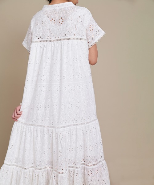 KOH.style（コースタイル）の「総レースティアードワンピース（ワンピース・レディース・オフホワイト/ブラック・FREE）」の12枚目の写真