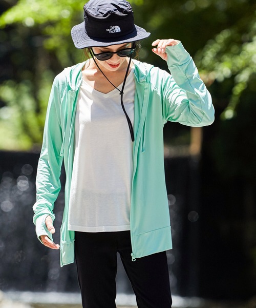 Fashion Letter（ファッションレター）の「長袖ラッシュガードパーカ（ラッシュガード・レディース・ネイビー/ミント/ブラック/ピンク/その他3/パープル/イエロー/グレー/その他1/その他4/ホワイト/その他2・L-XL/M-L）」の17枚目の写真