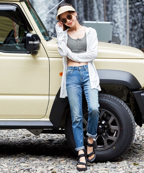 Fashion Letter（ファッションレター）の「長袖ラッシュガードパーカ（ラッシュガード・レディース・ネイビー/ミント/ブラック/ピンク/その他3/パープル/イエロー/グレー/その他1/その他4/ホワイト/その他2・L-XL/M-L）」の19枚目の写真