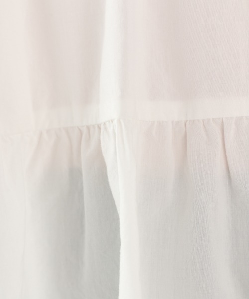 LOWRYS FARM（ローリーズファーム）の「ティアードチュニックＬＳ　892903（シャツ/ブラウス・レディース・ホワイト/ブラック/ブラウン・FREE）」の6枚目の写真