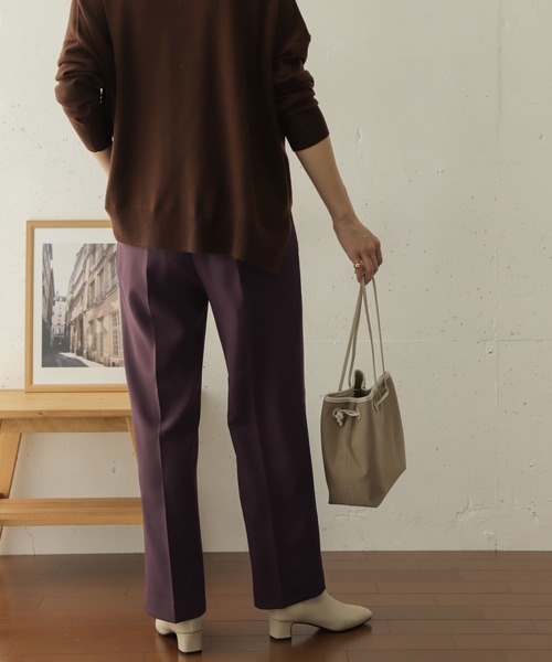 URBAN RESEARCH DOORS（アーバンリサーチドアーズ）の「ダブルクロストラウザー（その他パンツ・レディース・パープル/カーキ/ライトベージュ・38/36）」の5枚目の写真