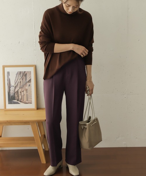 URBAN RESEARCH DOORS（アーバンリサーチドアーズ）の「ダブルクロストラウザー（その他パンツ・レディース・パープル/カーキ/ライトベージュ・38/36）」の7枚目の写真