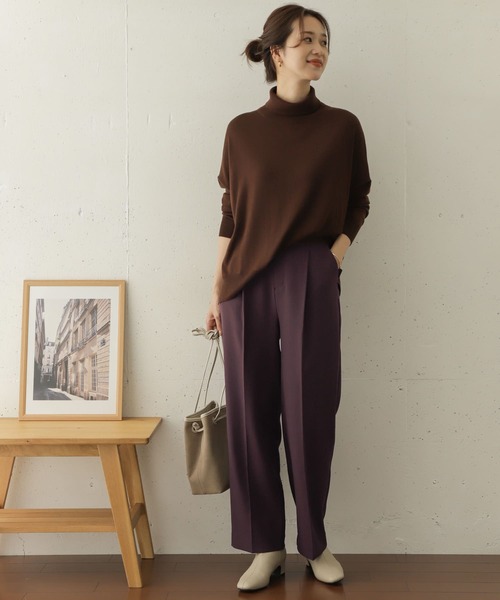 URBAN RESEARCH DOORS（アーバンリサーチドアーズ）の「ダブルクロストラウザー（その他パンツ・レディース・パープル/カーキ/ライトベージュ・38/36）」の8枚目の写真