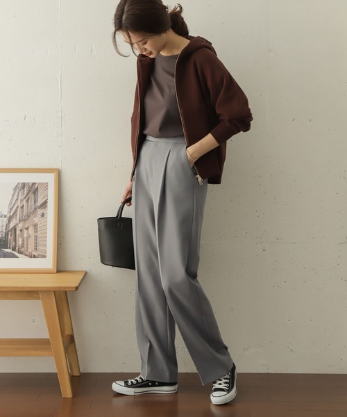 URBAN RESEARCH DOORS（アーバンリサーチドアーズ）の「ダブルクロストラウザー（その他パンツ・レディース・パープル/カーキ/ライトベージュ・38/36）」の13枚目の写真