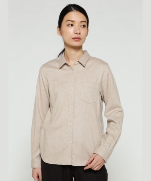 SUNSPEL（サンスペル）の「SUNSPEL / WOMEN’S BRUSHED COTTON FLANNEL SHIRT（シャツ/ブラウス・レディース・ベージュ・1/2/0）」の2枚目の写真