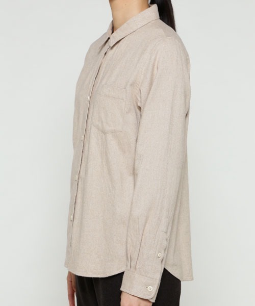 SUNSPEL（サンスペル）の「SUNSPEL / WOMEN’S BRUSHED COTTON FLANNEL SHIRT（シャツ/ブラウス・レディース・ベージュ・1/2/0）」の5枚目の写真