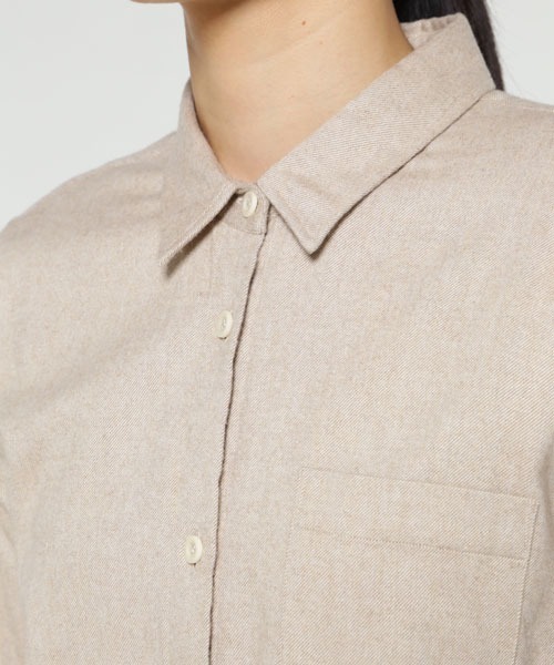 SUNSPEL（サンスペル）の「SUNSPEL / WOMEN’S BRUSHED COTTON FLANNEL SHIRT（シャツ/ブラウス・レディース・ベージュ・1/2/0）」の6枚目の写真