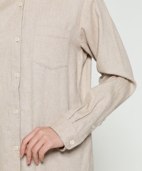 SUNSPEL（サンスペル）の「SUNSPEL / WOMEN’S BRUSHED COTTON FLANNEL SHIRT（シャツ/ブラウス・レディース・ベージュ・1/2/0）」の7枚目の写真
