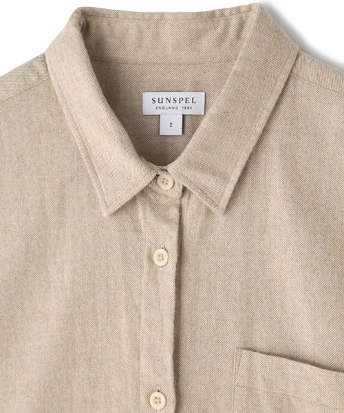 SUNSPEL（サンスペル）の「SUNSPEL / WOMEN’S BRUSHED COTTON FLANNEL SHIRT（シャツ/ブラウス・レディース・ベージュ・1/2/0）」の10枚目の写真
