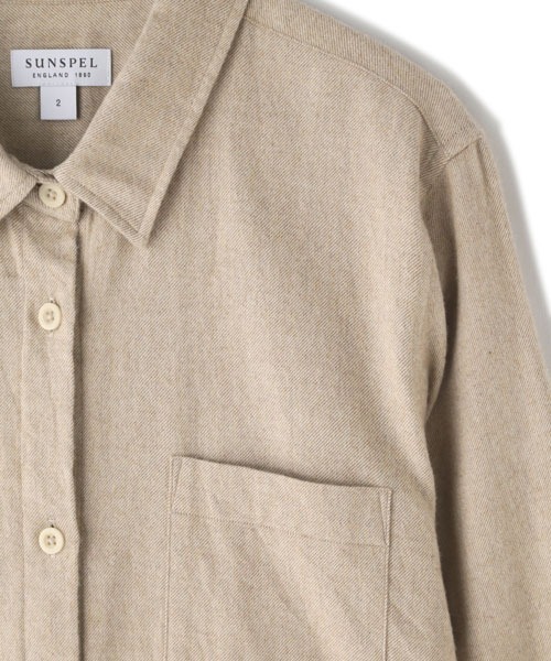 SUNSPEL（サンスペル）の「SUNSPEL / WOMEN’S BRUSHED COTTON FLANNEL SHIRT（シャツ/ブラウス・レディース・ベージュ・1/2/0）」の11枚目の写真