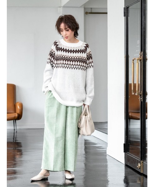 fifth（フィフス）の「センタープレスコーデュロイパンツ（その他パンツ・レディース・ブルー/グリーン/アイボリー・MEDIUM/SMALL）」の13枚目の写真