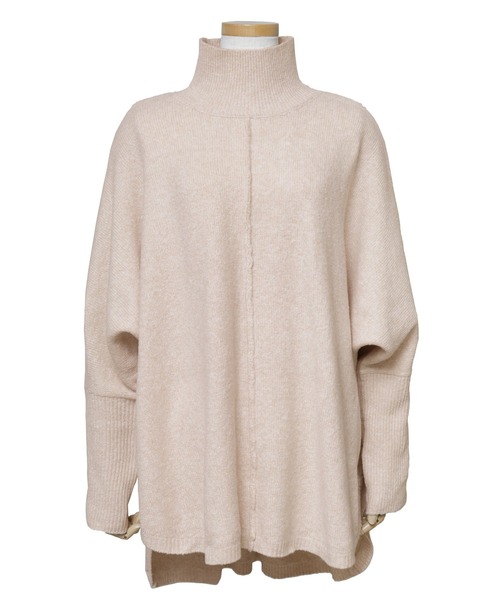 reca（レカ）の「ハイネックロングニット（チュニック・レディース・アイボリー/モカ・M）」の22枚目の写真