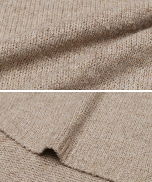 reca（レカ）の「ハイネックロングニット（チュニック・レディース・アイボリー/モカ・M）」の14枚目の写真