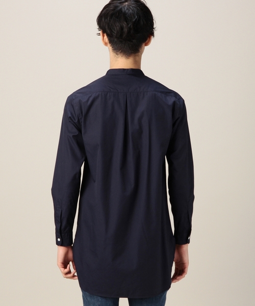 BEAUTY&YOUTH UNITED ARROWS（ビューティーアンドユースユナイテッドアローズ）の「BY ブロード ロング バンドカラー シャツ ◆（シャツ/ブラウス・メンズ・ネイビー/ホワイト・MEDIUM/LARGE/SMALL）」の5枚目の写真