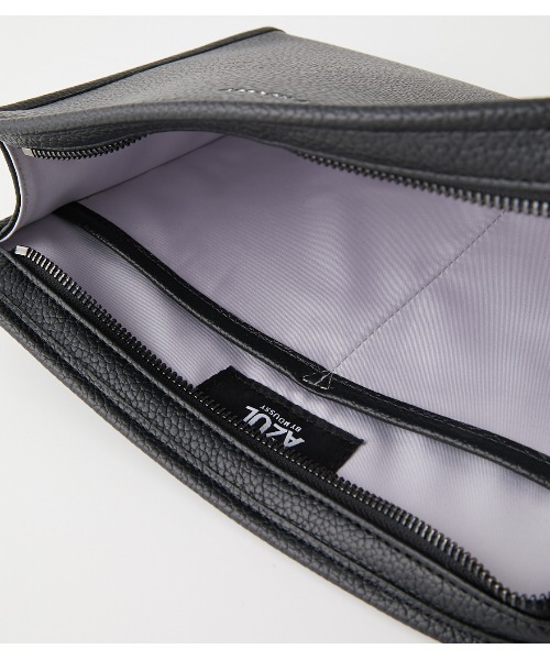 AZUL by moussy（アズールバイマウジー）の「FAUX LEATHER BOX CLUTCH BAG/フェイクレザーボックスクラッチバッグ（クラッチバッグ・メンズ・ブラック・FREE）」の6枚目の写真
