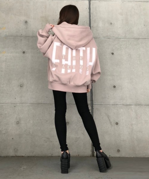 ENVYM（アンビー）の「ビッグＰＫ（パーカー・レディース・ライトグレー/ホワイト/ブラック/グレー・FREE）」の19枚目の写真