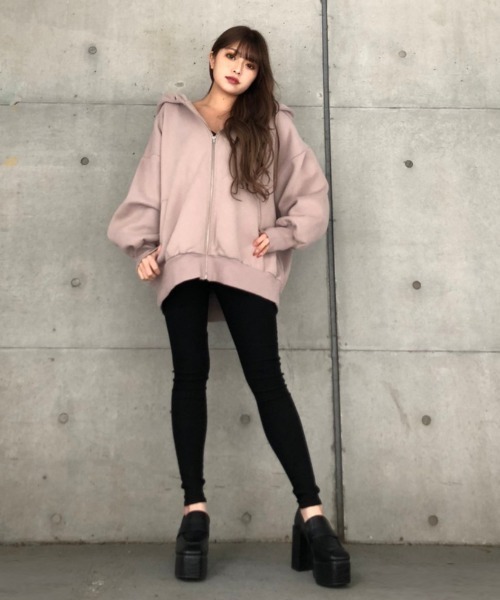 ENVYM（アンビー）の「ビッグＰＫ（パーカー・レディース・ライトグレー/ホワイト/ブラック/グレー・FREE）」の18枚目の写真