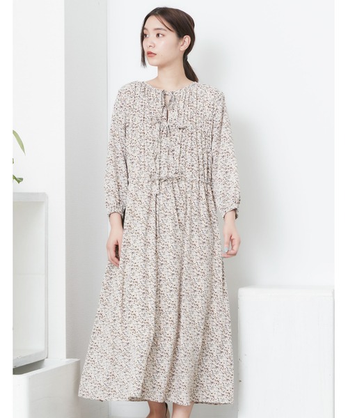 POU DOU DOU(プードゥドゥ)の「シャーリングワンピース(ワンピース・レディース・アイボリー/ブラック・3)」の6枚目の写真