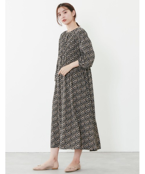 POU DOU DOU(プードゥドゥ)の「シャーリングワンピース(ワンピース・レディース・アイボリー/ブラック・3)」の9枚目の写真